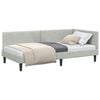 vidaXL Corner Bed Frame Light Grey 100 cm x 200 cm Velvet