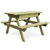 vidaXL Children&rsquo;s Picnic Table | Green | Impregnated Pinewood | Child-size