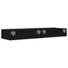 vidaXL TV Cabinets with LED Lights 2 pcs Black 60x35x15.5 cm