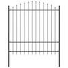 vidaXL Garden Fence 3 pcs Grey 170 x 215 cm Powder-Coated Steel