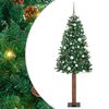 vidaXL Slim Christmas Tree Green 180 cm PVC and Solid Pine wood