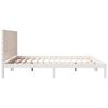 vidaXL Extra Long Bed Frame without Mattress White 180x210 cm Solid Wood