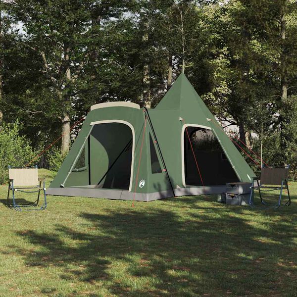 vidaXL Teepee Tent with Roof with Storage Green 545 x 450 x 295 cm