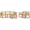 vidaXL Outdoor Sofa Set 6 pcs White 59 x 59 x 37 cm Solid Acacia Wood