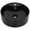vidaXL Wash Basin with Overflow 36x13 cm Ceramic Black