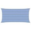 vidaXL Sunshade Sail Blue and White 2.5 x 5 m HDPE