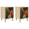 vidaXL Bedside Cabinet ZAANDAM 2 pcs Sonoma Oak 36 x 33 x 50 cm