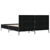 vidaXL Bed Frame without Mattress Black 160x200 cm