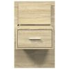 vidaXL Wall-mounted Bedside Cabinet with LED Lights Sonoma Oak