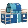 vidaXL Kids' Loft Bed with Tunnel without Mattress Blue 90x200cm
