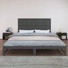 vidaXL Wall Headboard Grey 204x3x90 cm Solid Wood Pine