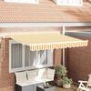 vidaXL Retractable Awning Manual Yellow 250 x 200 cm Fabric