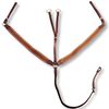 Leather Elastic Breastplate Martingale Adjustable Brown Pony