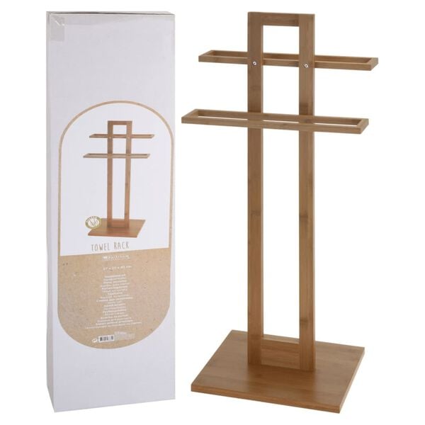 Bathroom Solutions Towel Holder Bamboo 38x32.5x70 cm