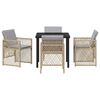 vidaXL Garden Dining Set 5 pcs Beige Poly Rattan