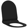 vidaXL Toilet Seat Adjustable Black 50 x 36.5 x 5 cm Polypropylene