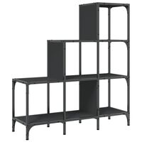 vidaXL Bookcase Black 92x30x102 cm Engineered Wood and Metal