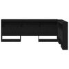 vidaXL Storage Headboard with Shelf Black Oak 207.5 x 137.5 x 76.5 cm