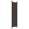 vidaXL 5-Panel Room Divider Brown 250x220 cm Fabric