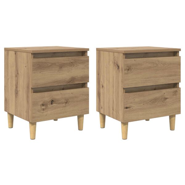 vidaXL Bed Cabinets 2 pcs Artisan Oak 40 x 35 x 50 cm Engineered Wood