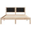 vidaXL Bed Frame with Headboard Black 140 x 200 cm Solid Pine Wood