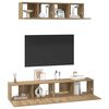 vidaXL TV Cabinet Set Wall-mounted 4 pcs Artisan Oak Engineered Wood