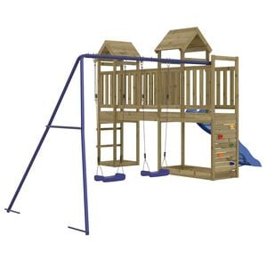 vidaXL Outdoor Playset | Natural pine | Impregnated pine wood | Large | Durable
