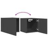 vidaXL Wall Mounted TV Cabinet Grey 30.5x30x30 cm
