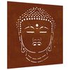 vidaXL Garden Wall Decoration 55x55 cm Corten Steel Buddha Head Design