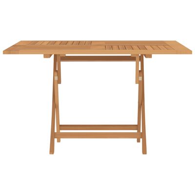 vidaXL Folding Garden Table 120x120x75 cm Solid Wood Teak