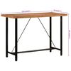 vidaXL Bar Table 150x70x107 cm Solid Wood Acacia and Iron