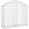vidaXL Arched Gabion Basket 100x30x80/100 cm Galvanised Iron