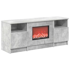 vidaXL Electric Fireplace Concrete 98 x 28.5 x 40.5 cm Engineered wood