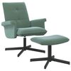 vidaXL Swivel Chair with Footstool Sea Green Velvet