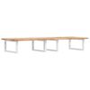 vidaXL Basin Shelf Wall Mounted Steel and Solid Wood Acacia
