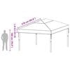 vidaXL Gazebo Cover Replacement Transparent 400 x 300 x 32 cm PVC