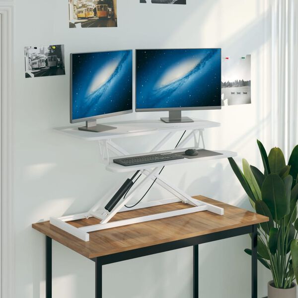 vidaXL Adjustable Workstation 90x40x(13-50) cm Steel and Engineered Wood