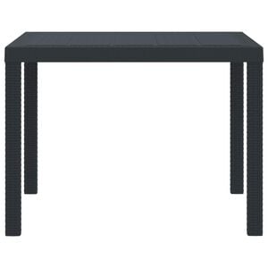 vidaXL Garden Table Anthracite 100 x 100 x 73 cm Poly Rattan