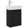vidaXL Bathroom Vanity Unit with Tap Black 45.5 x 22.5 x 84 cm