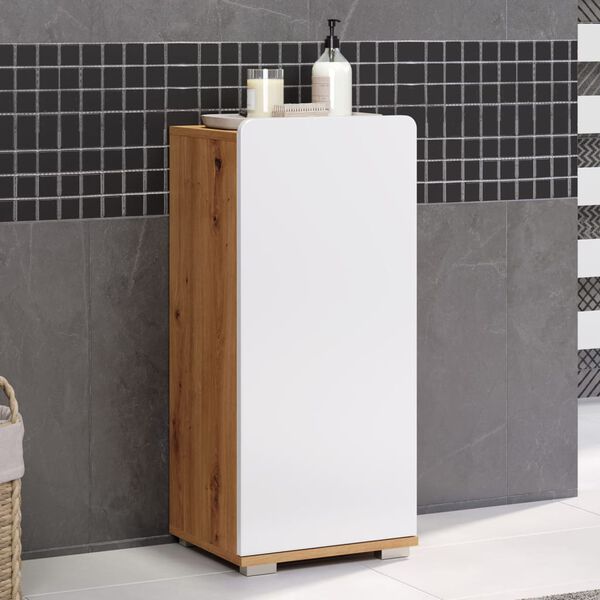 Trendteam Storage Floor Cabinet Ciara White and Artisan Oak