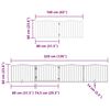 vidaXL Dog Gate with Door Foldable 6 Panels Black 480 cm Poplar Wood