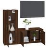 vidaXL 2 Piece TV Cabinet Set Brown Oak Engineered Wood