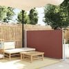 vidaXL Patio Retractable Side Awning 100x500 cm Brown