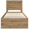 vidaXL Bed Frame Artisian Oak 100 x 200 cm Solid Pine Wood