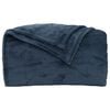 vidaXL Throw Blanket Navy Blue 130 x 150 cm Fleece