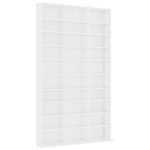vidaXL CD Cabinet White 102x23x177.5 cm Engineered Wood