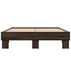 vidaXL Bed Frame without Mattress Brown Oak 140x200 cm