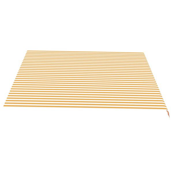 vidaXL Replacement Fabric for Awning Yellow and White 4.5x3.5 m