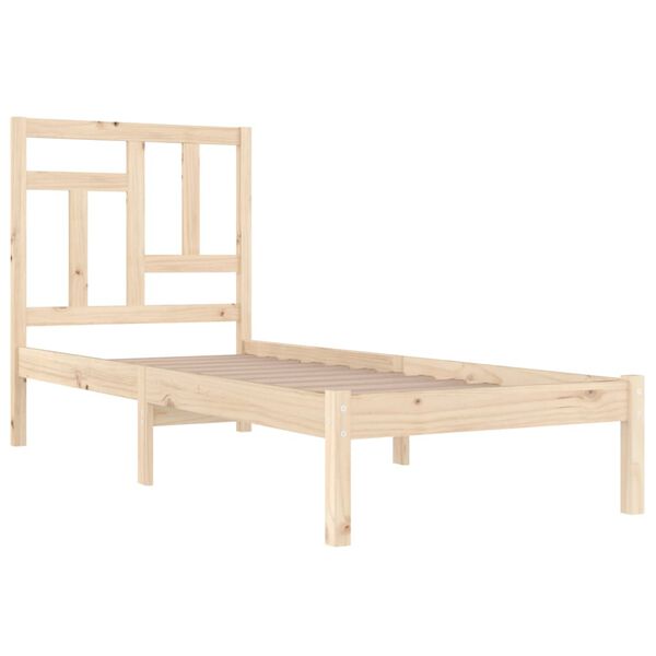 vidaXL Bed Frame without Mattress 90x190 cm Single Solid Wood Pine