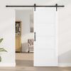 vidaXL Sliding Door ORKDAL White and Black 83 x 202 cm Solid Pine Wood
